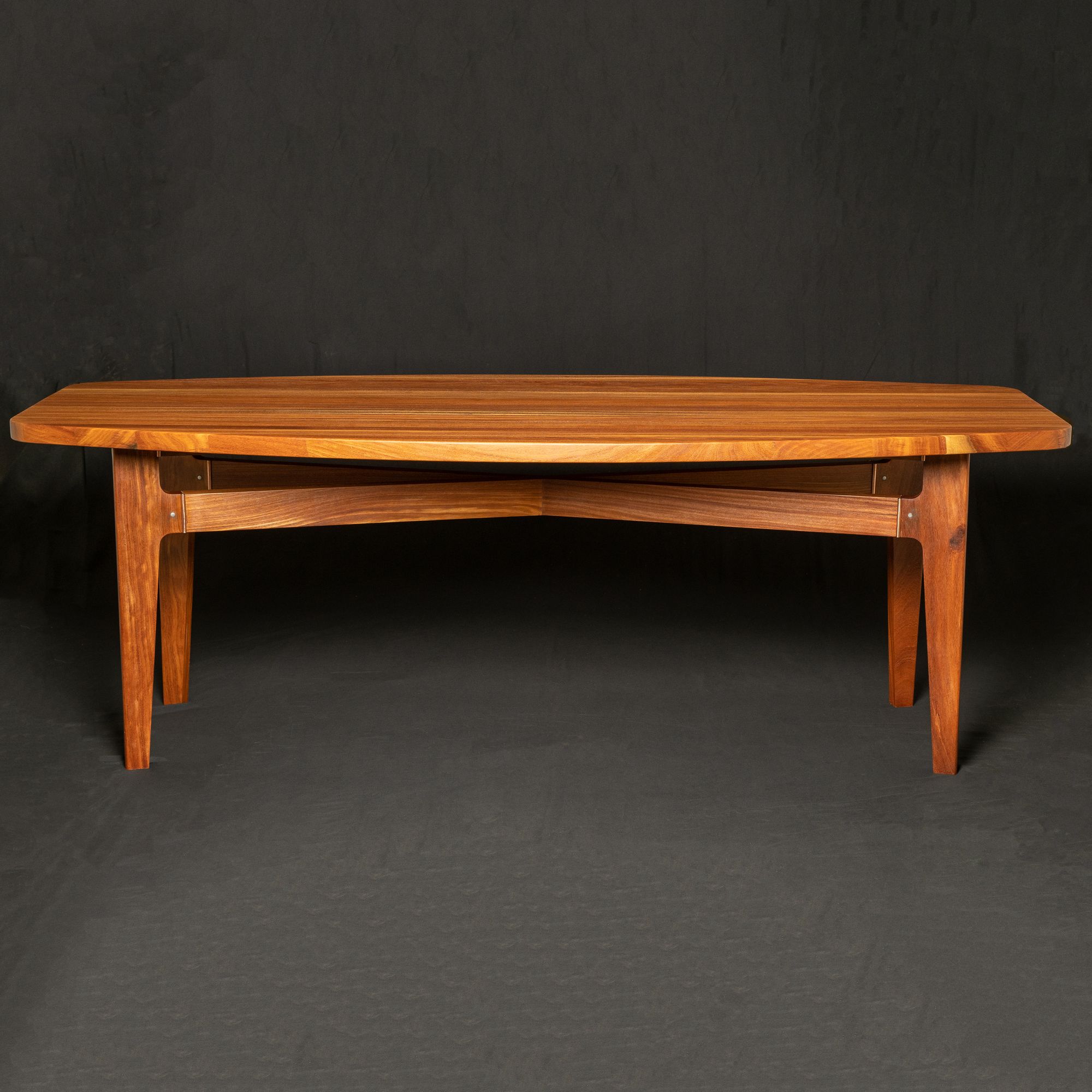 Cumaru (Brazilian Walnut) handcrafted dining table Long View