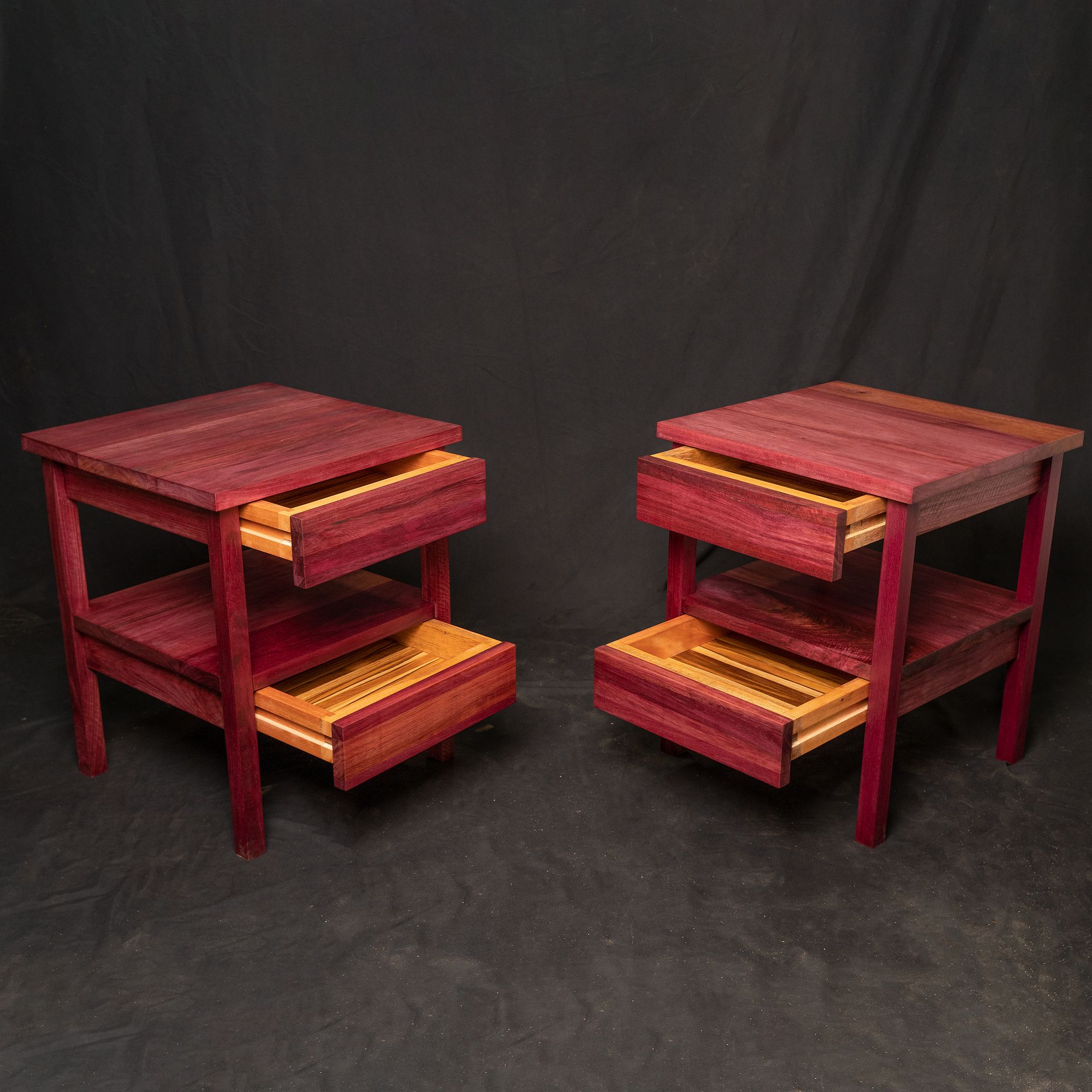 Purpleheart Bed Side Table 