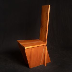 Davis Geometric Madness Mahogany Tropical Hardwood Chair